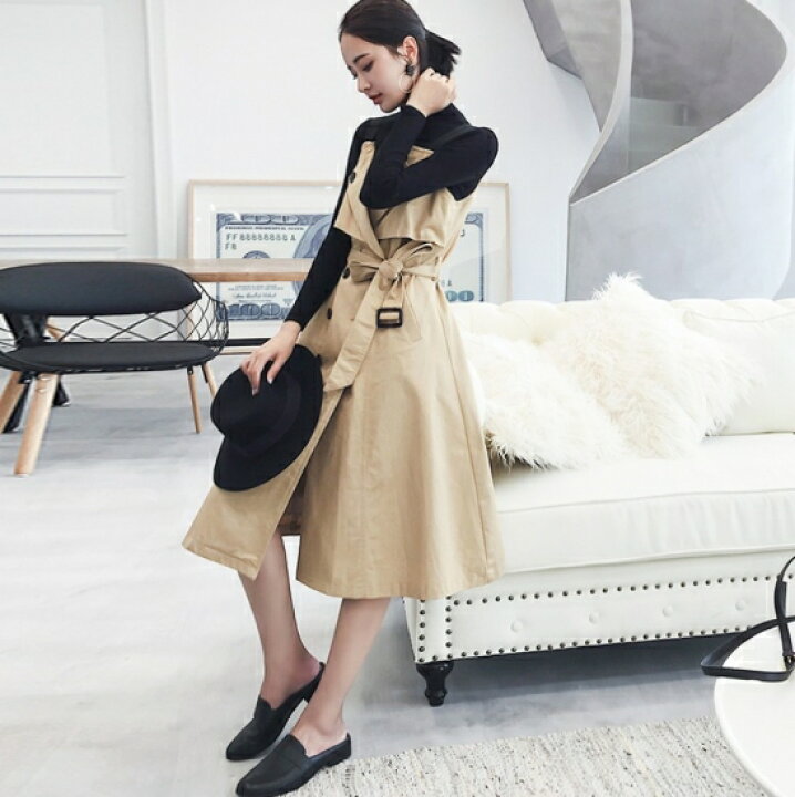 楽天市場 送料無料 ノースリーブ トレンチ ワンピース フロント ボタン リボンベルト 韓国系 ファッション お嬢様 きちんと感 トレンチ風 トレンド Lachic 楽天市場 送料無料 ノースリーブ トレンチ ワンピース フロント ボタン リボンベルト 韓国系 ファッション お嬢様 きちんと感 トレンチ風 トレンド Lachic