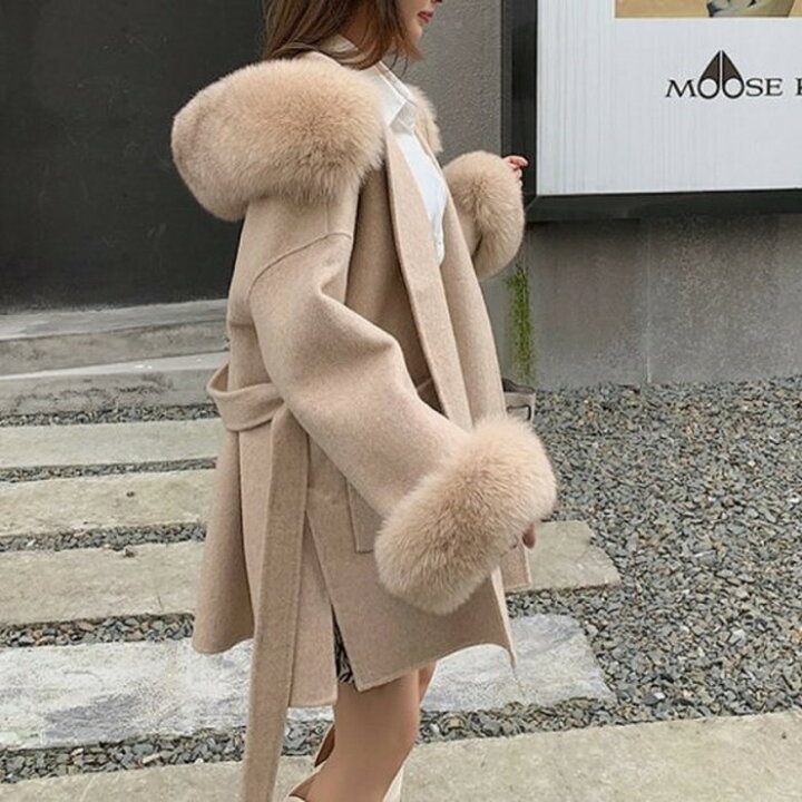 楽天市場】【送料無料】 2024年 秋冬 4color リアルファー ウール  