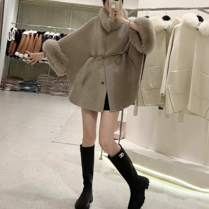 楽天市場】【送料無料】2023 AW 新作 3color ケープ フォックスファー 