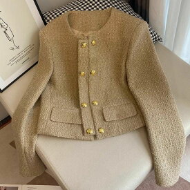 【送料無料】2024 AW 新作 ダブルボタン ツイード ジャケット