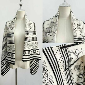 限定数 再販 7月下旬頃 発送 2025 新作 3color Horse scarf Cashmere素材