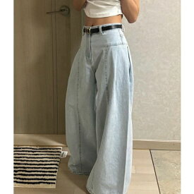 【送料無料】2024 SS 新作 2color ワイド バギー デニム