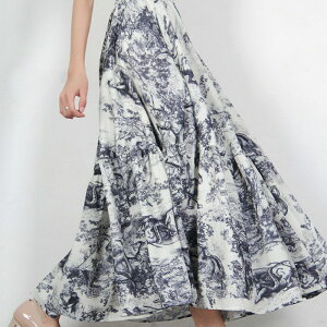 yz2023 Print Flare skirt ghWC O tA[ XJ[g u[O[ nO[ lCr[O[ jAXJ[ ʕ i AeB[N ؂₩ [h Ã[h 
