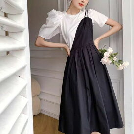 【送料無料】2024 SS 新作 2setup T-shirt ＋ アシメ ワンピース