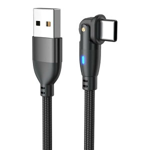 USB C �P�[�u�� L���^ �^�C�vc �P�[�u�� 1m ����TPE�� �u���b�N 180�x��] �����f�[�^�]�� �}���[�d Micro�[�d�R�[�h ���̑�Android�e�� �Ȃ�USB-C�@��Ή�