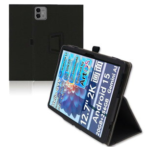 For TECLAST ArtPad Pro �P�[�X 12.7�C���` �X�^���h �@�\ �p�x���� �㎿PU���U�[ �L�Y�h�~ �y�� �S�ʕی� �^�u���b�g�p�A�N�Z�T���[ Mosasa �^�u���b�g 12�C���` ��p �J�o�[ �i�u���b�N�j