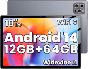 �y�^�u���b�g 10�C���` wi-fi���f���z12GB+64GB+1TB TF�g���A8�R�ACPU WidevineL1+GMS�F��+Type-C�[�d+6000mAh�AAndroid �^�u���b�g 1280*800 IPS��� �AWiFi6+BT5.0+OTG