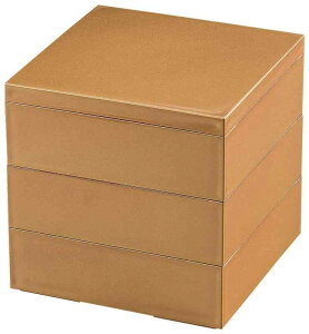 『山中漆器 』4.0三段角重 金ラメ FB27-11