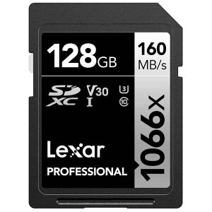 LexarR Professional 1066x SDXC? UHS-I Card SILVER Series 128GB LSD1066128G-BNNNG COpbP[W (128GB)