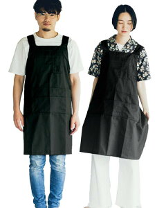 エプロン 黒 レディース メンズ ポリエルテル100% 速乾 撥水 シワ防止 耐久 H型 クロス シンプル 女性用 男性用 カフェエプロン 無地 おしゃれ 汚れにくい 男女兼用無地 透けにくい ポケット