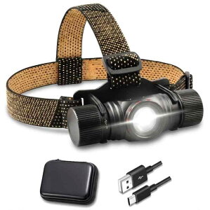 �y�w�b�h���C�g�̌���Łz�w�b�h���C�g LED �[�d�� �����P�x IPX6 �v�����[�X �h�� USB �[�d�� 1,400���[���� ���L�p ���C�h �Y�[�� �L�����v �o�R �ނ� �n�C�L���O �_�ސ쌧���u�����h Cercano (�Z