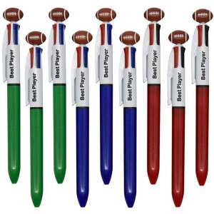 Maydahui おしゃれ 4色 ラグビー ボールペン 12本セット 0.7mm 油性 多色 多機能 かわいい 文房具 手帳用 可愛い 子供 学生 クリスマス ギフト プレゼント