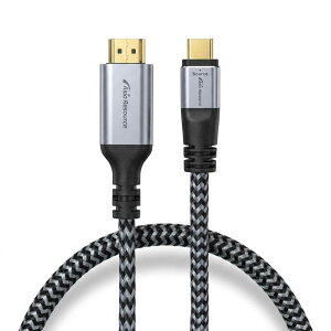 AsiaResource Type-C to HDMI �ϊ��P�[�u�� 1.8m �~���[�����O�P�[�u�� �i�C�����ґg 4K 60Hz�Ή� RoHS���� �^�C�vC iPhone �X�}�z �e���r�ɉf�� ���j�^�[�ڑ� �A���~�V�F��