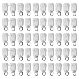 MAEXUS カーテンレールランナー カーテンレール部品 （50個入り） カーテン ローラー レール 静音カーテンランナー 溝幅約6.5-8mm対応カーテンレール部品 耐荷重、静か 軽量 耐久性 取り付けが