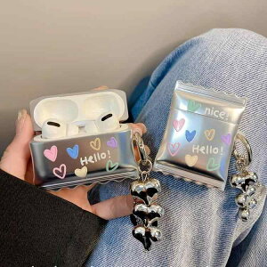 AirPods �v���e�N�^�[�P�[�X �d�t���H �J���t�� �n�[�g ���`�[�t �V���R�� �\�t�g�f�� TPU �S��� �ی�J�o�[ �`�F�[�� �X�g���b�v �t�� �J�[�h�D �X�^�C�� ���킢�� �f�U�C�� �ڐG�⊴ �y�� ��