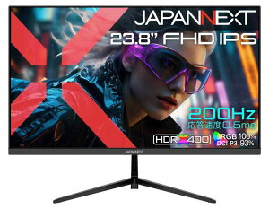 JAPANNEXT 23.8�C���` IPS�p�l������ 200Hz/0.5ms(MPRT)�Ή� �t��HD(1920x1080)�𑜓x �Q�[�~���O���j�^�[ JN-IPS238G200F3 HDMI DisplayPort HDR400���� sRGB:100