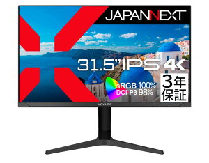 JAPANNEXT 31.5�C���` ���j�^�[ 4K UHD 3840x2160�𑜓x IPS �f�B�X�v���C (HDMI/DisplayPort/�X�s�[�J�[����/��](�s�{�b�g)�@�\/VESA�Ή�/�u���[���C�g�J�b�g) JN-i315UR-HSP