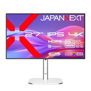 JAPANNEXT 27�C���` IPS�p�l������ 4K(3840x2160)�𑜓x �t�����j�^�[ JN-IPSB27U-HSPC6 HDMI DP USB-C(�ő�65W���d) sRGB:100% DCI-P3:98% HDR400���� �R���g���X�g��