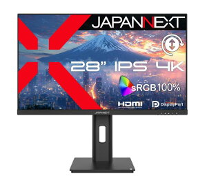 JAPANNEXT 28�C���` IPS�p�l������ 4K(3840x2160)�𑜓x �t�����j�^�[ JN-IPS28U2-HSP HDMI DP sRGB:100% �������� �s�{�b�g(�c��])�Ή� �y�z