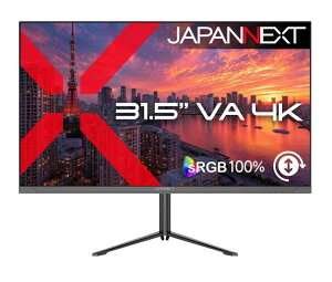 JAPANNEXT 31.5�C���` VA�p�l������ 4K(3840x2160)�𑜓x �t�����j�^�[ JN-V315U2-HSP HDMI DP sRGB:100% HDR PIP/PBP �������� �s�{�b�g(�c��])�Ή��y�z