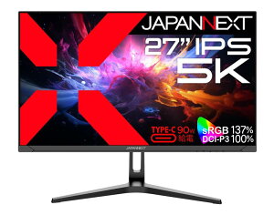 JAPANNEXT 27�C���` IPS�p�l������ 5K(5120x2880)�𑜓x �t�����j�^�[ JN-27IPS5K-C9 HDMI DP USB Type-C(�ő�90W���d) HDR sRGB:137% DCI-P3:100% KVM PBP/P