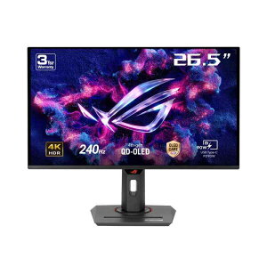 ASUS�Q�[�~���O���j�^�[/ROG Strix OLED XG27UCDMG - 26.5�C���`/4K�ʎq�h�b�g�L�@EL�p�l��/240Hz/0.03ms (GTG)/Anti-Flicker/�J�X�^���q�[�g�V���N/Neo Proximity Sensor