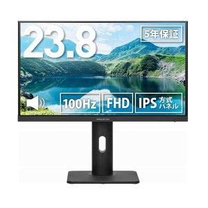 �v�����X�g�� IPS�����p�l���̗p USB Type-C���� 23.8�^�t��HD�t���f�B�X�v���C �X�^���h�^�C�v 3�n�� HDMIx1 Type-Cx1 DisplayPortx1 �u���b�N PTF-H241WS-BK