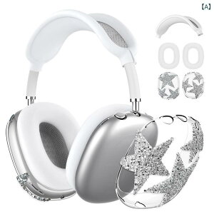 �w�b�h�z�� �ی�P�[�X ���� �V���R�� AirPods Max �Ή� �� �f�U�C�� �_�C�������h�� �\�t�g �P�[�X ���F ���F ���F �u���[ �O���[�� �u���b�N �Ռ��z�� �y�� 3�_�Z�b�g �C���[�p�b�h �w�b�h�o��