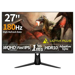 �v�����X�g�� 27�^ �Q�[�~���O ���j�^�[ 180Hz ����� FastIPS 1ml/s(GtG) 350cd/�������[�g�� Adaptive?Sync HDR10 HDMI x2 Displayport x2 �n�C���t���b�V�����[�g �X�s�[�J�[3W+