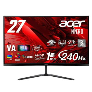 Acer Nitro 27�C���` �p�� VA 240Hz �t��HD 1ms(VRB) ����� sRGB 99% AMD FreeSync Premium HDR10 �u���[���C�g�ጸ �u���b�N�u�[�X�g HDMI 2.1 DisplayPort v1.4