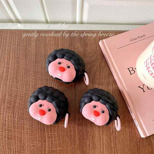 AirPods �ی�P�[�X ���킢�� �����w�A �r�[�o�[ ���� �� �\�t�g PVC �P�[�X ���j�Z�b�N�X ���@�J�o�[ �ی�J�o�[ ������₷�� �Ռ��z�� �n���h�X�g���b�v �t�� �u���b�N �s���N �O���[ �J���[