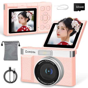 UNEEDIT �f�W�^���J���� 4400����f 1080P�^�� 8�{�Y�[�� 2.4�C���` 180°��] 32G SD�J�[�h�t�� �X�}�z �]�� ���g�� �R���p�N�g �y�� �f�W�J�� �q�� �J���� �I�[�g�t�H�[�J�X AF �w�� ���S�� �C�w���s