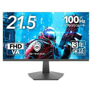 BLUEWIDE 21.5�C���` ���j�^�[ 100Hz FHD VA �m���O���A �x�[�����X �t���b�J�[�t���[ PC���j�^�[ �Q�[�~���O���j�^�[ �t���f�B�X�v���C 21.5V�^ �t��HD HDMI���� D-sub���� �p�x���� VESA �Ǌ|��