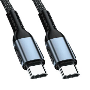 USB Type C ケーブル 100W/5A PD対応急速充電 高速データ転送 高耐久ナイロン編み タイプC 充電ケーブル MacBook Pro、iPad Pro/Air、iPad mini 6、Xperia、Galaxy、Pixel等対応