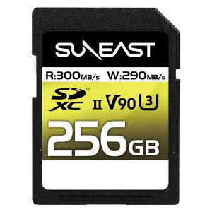 SUNEAST SDXC�J�[�h �ő�300MB/s UHS-II U3 V90 pSLC 4K 8K ULTIMATE PRO �v���t�F�b�V���i�� �������[�J�[�h