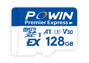 POWIN microSDXC Express�J�[�h 128GB Nintendo Switch 2�Ή� �ő�Ǎ�890MB/s ����550MB/s ���C�t�^�C�� A1 V30 U3 C10 UHS-I (128, GB)