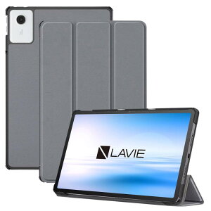NEC LAVIE Tab T12N (T1275/LAS) PC-T1275LAS �p �P�[�X �J�o�[ KONXISA �^�u���b�g 12.1�C���` �ی�P�[�X �I�[�g�X���[�v�@�\�t�� �O�܃X�^���h �p�x���� �ω��� �Ϗ� �ϏՌ� �ϋv�� (�O���[)