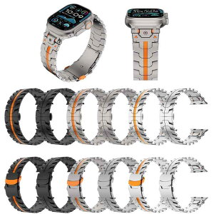 Apple Watch �o���h �����Y ���f�B�[�X �X�e�����X ���^�� �r�W�l�X �X�^�C�� ��F �`�^���J���[ �u���b�N �I�����W �A�N�Z���g �o�^�t���C�o�b�N�� �y�� �ϋv�� �ʋ� ���i�g�� �X�}�[�g�E�H�b