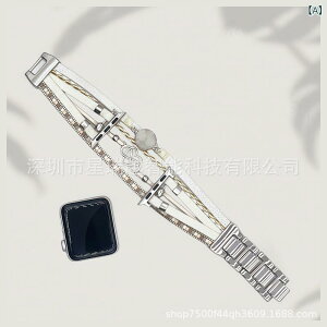 Apple Watch �҂ݍ��� �v ���^�� �u���X���b�g �X�g���b�v �s���N�n�[�g ���`�[�t �t�@�b�V���� �A�N�Z�T���[ PU�f�� �y�� �L�k�� �z���C�g �u���b�N ���[�Y�S�[���h �V���o�[ 38mm 40mm 41mm 42mm 44mm 