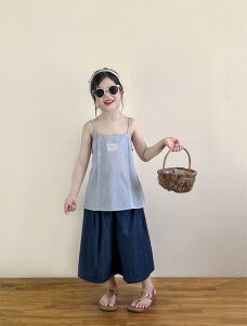 ���̎q �g�b�v�X �݂�� �O���[ �`�F�b�N�� ��100% �_����H �I�w �f�U�C�� �Z�b�g ���C�h���b�O�p���c �f�j�� �f�� �㕪�� �� �� �L�b�Y ���� 90-140cm �Ή� ���킢�� �X�^�C�� ����g�� �y�₩ 
