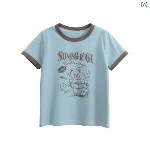 ���̎q T�V���c �Z�� �g�b�v�X �C���i�[ ������ �� ��100% �_�炩�� �f�� �ێ� �f�U�C�� �X�|�[�c �v�f �J�[�h �� ���F �ĈǐF ���킢�� ����g�� 3-8�� 90-140cm �Ή� �y�� �ʋC�� �ǂ� ���K ���S�n