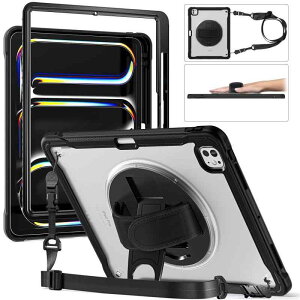 GOOVEN iPad Air 13�C���`2025/2024�iM3 M2�j�p�P�[�X 360°��]�x���g ���|�� �V�����_�[ �y���V�� ���[ iPad Pro12.9�C���` �� 6 5 4 3 ����p�P�[�X �ϏՌ� �w�ʔ����� �J�o�[ �c�u�� ���u�� �X�^