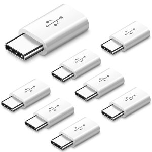 RuiMi Micro USB to Type C �ϊ��A�_�v�^ �}���[�d/�f�[�^�[�]��/ 56K���W�X Micro USB to type C �ϊ��R�l�N�^ (8�Z�b�g)�[�d�R�l�N�^�[ �X�}�z �[�d �f�[�^�`�� �y�ʃ^�C�v