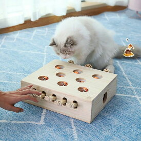 ネズミ 猫じゃらし ストレス解消 木製 運動不足 ネコ 肥満が気になる猫用 モグラ叩き おもちゃ 知育玩具 お誕生日 猫のおもちゃ