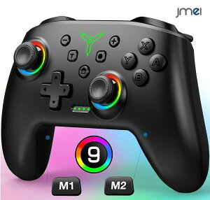 Nintendo Switch �v���R�� ���C�����X 9�FLED���C�g �w�ʃ{�^���t�� �U������ 6���W���C���Z���T�[ TURBO�A�� �X���[�v���� �j���e���h�[ Switch Switch Lite Switch OLED �L�@EL �X�C�b�`�v���R�� �u���b�N 