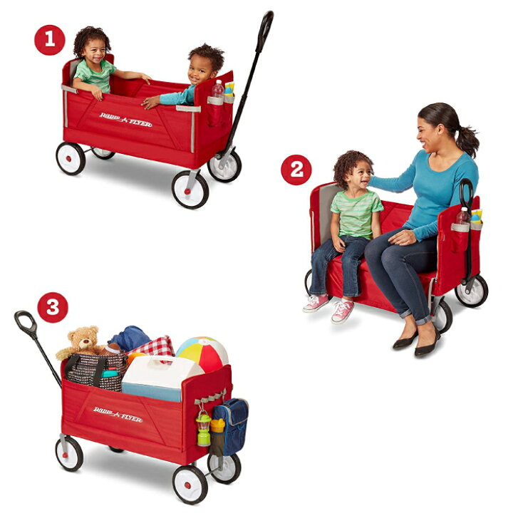 楽天市場】RADIO FLYER 3-in-1 ラジオフライヤー フォールドワゴン 