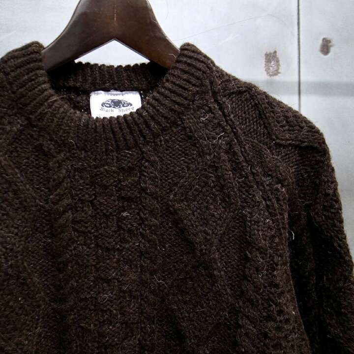 楽天市場】【 Black Sheep / ブラックシープ 】 HAND KNIT ARAN CREW 