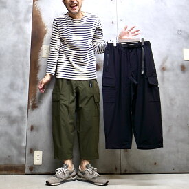 ［2024春夏の新作］【 WILD THINGS / ワイルドシングス 】 WT24032AD CROPPED CARGO PANTS / クロップド カーゴ パンツ ミリタリーパンツ クロップドパンツ