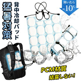 【リュックと背中の間に冷感バリア！】リュック 背中用 ひんやり 冷却グッズ クールパッド クール 爽快感 人気 PCM 冷却パッド 背中ひんやり 小学生 子ども アイス枕 氷枕 結露なし 長時間 冷感マット 吸熱 ひんやりクールシート 暑さ対策 リュック 背中 冷やす 冷却パッド
