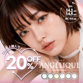 【2箱以上20%OFFクーポン】アンジェリーク カラコン ワンデー 度あり 水光カラコン 10枚 Angelique カラーコンタクト カラーコンタクトレンズ 1day 度なし 低含水 ナチュラル 小さめ 韓国 DIA14.2mm 14.5mm bc8.6 透明感 グレー ブルー 1箱10枚